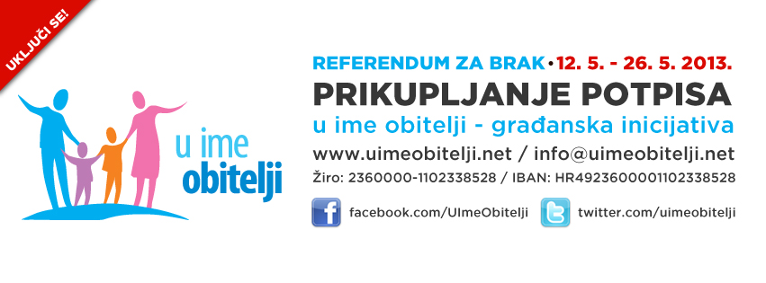 Referendum za zaštitu braka - U ime obitelji